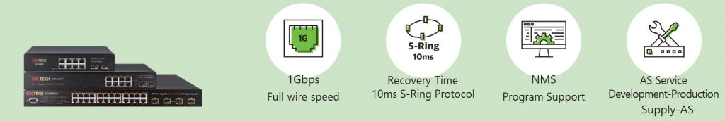 Ưu điểm Bộ chuyển mạch Ethernet S-Ring Lớp 2 SFC450, SFC4500 series